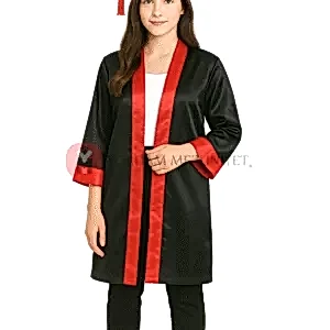 Lise Kırmızı Mezuniyet Kep Cübbe