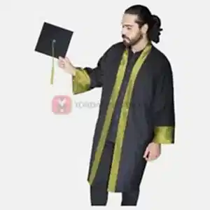 Üniversite Alpaka Altın Sarısı Mezuniyet Kep Cübbe