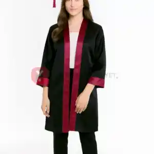 Lise Bordo Mezuniyet Kep Cübbe