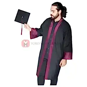 Üniversite Alpaka Bordo Mezuniyet Kep Cübbe