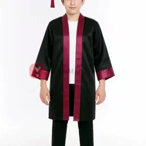 Ortaokul Bordo Mezuniyet Kep Cübbe