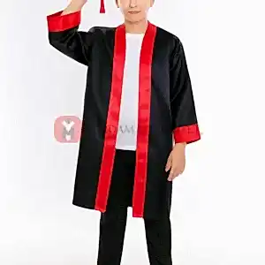 Ortaokul Kırmızı Mezuniyet Kep Cübbe