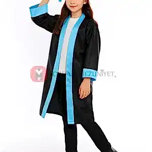 İlkokul Turkuaz Mezuniyet Kep Cübbe