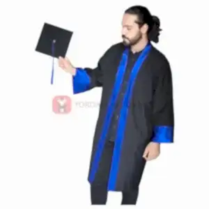 Üniversite Alpaka Mavi Mezuniyet Kep Cübbe