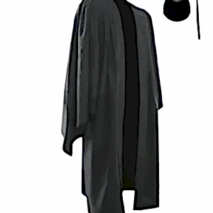 Classic Black Bachelors Graduation Cap & Gown