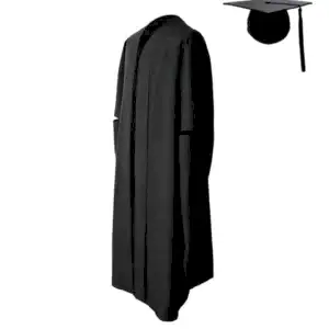 Classic Black Masters Graduation Cap & Gown